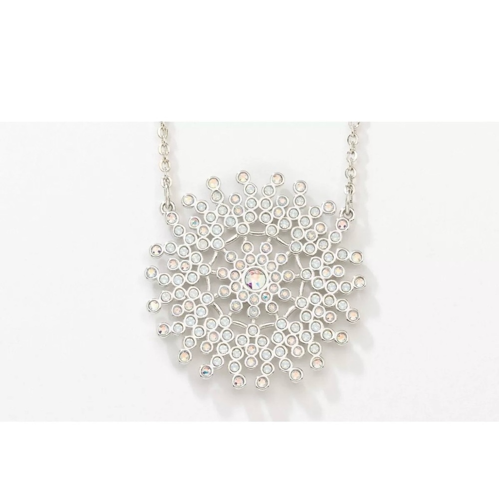Double sided! Crystal AB and white opal crystal necklace